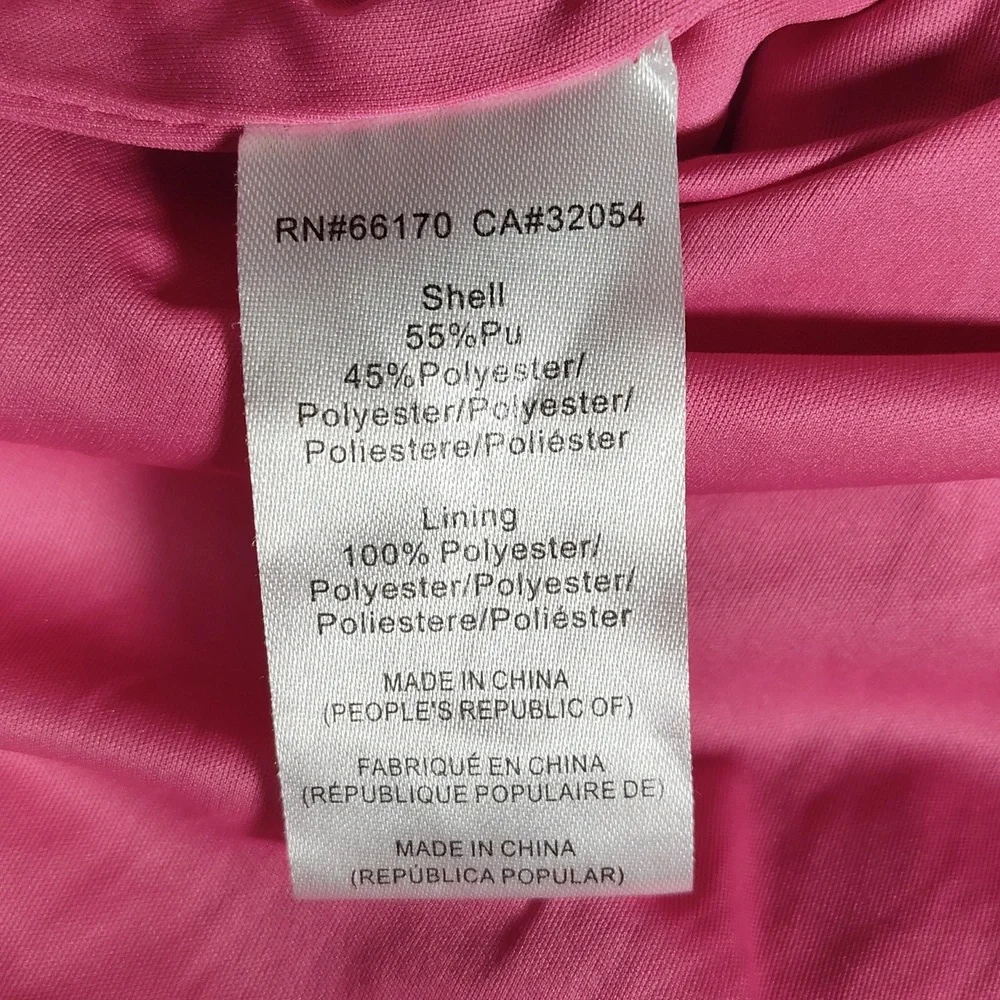 Anthropologie Hutch pink vegan faux leather‎ blazer jacket XL